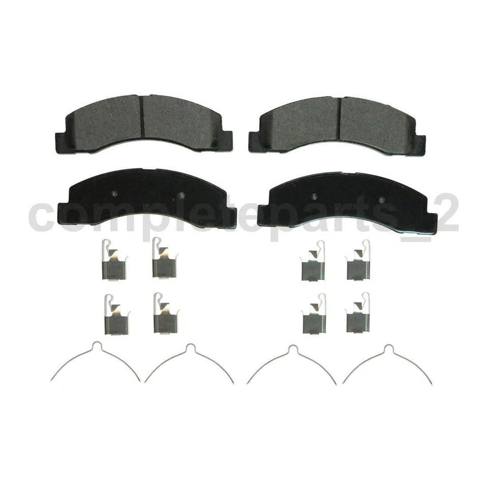 Conjunto de 2 pastilhas de freio dianteiro traseiro compatível com 2000 2001 2002 2003 2004 2005 Ford Excursion_ - Imagem 3 de 4