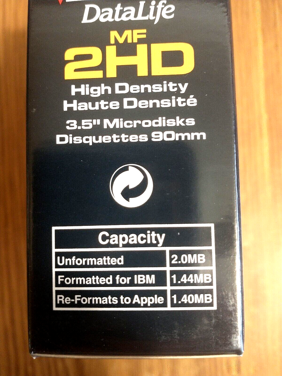10 Disquettes 3,5" Haute Densité Verbatim Datalife MF 2HD - Pour Anciens Ordinateurs, Sauvegarde Rétro