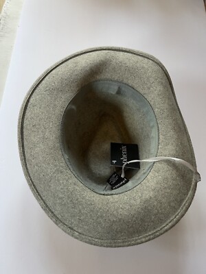 NWT PHENIX 100% Wool Fedora Hat Light Gray One Sz Nordstrom  display picture 3