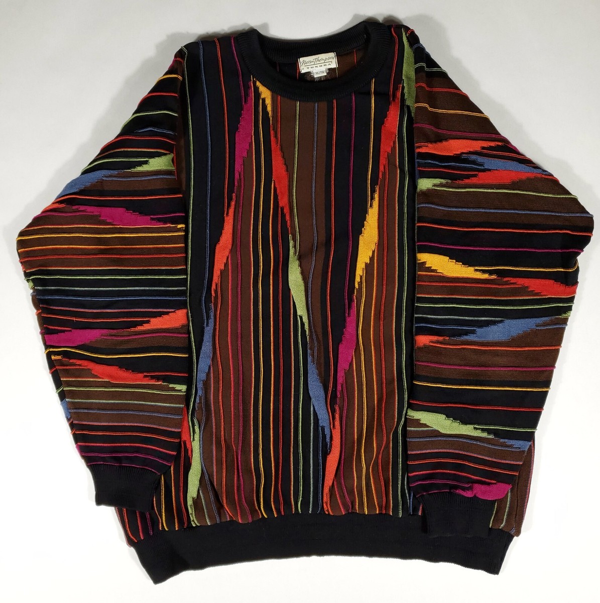 Norm Thompson By Tundra Coogi-Style 3D Textured Sweater Mens Norm Thompson By Tundra Coogi-Style 3D Textured Sweater Mens