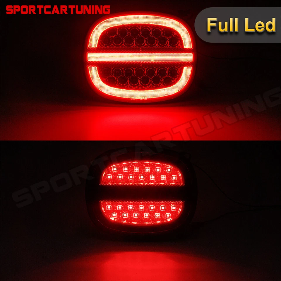 For 1990-1996 Chevrolet Corvette C4 LED Turn Signal Brake Tail Lights Smoke Lens - Imagem 2 de 4