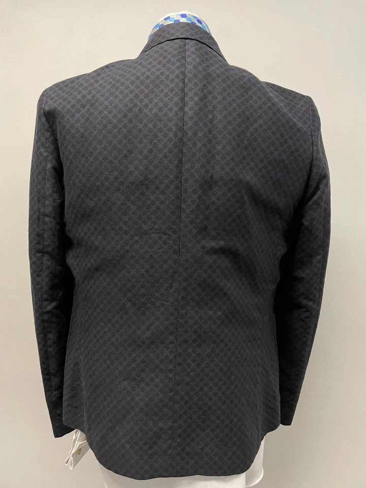 CHAQUETA/BLAZER PAUL SMITH MEZCLA LINO/ALGODÓN AZUL MARINO 44R NUEVA CON ETIQUETAS Foto 4 de 4