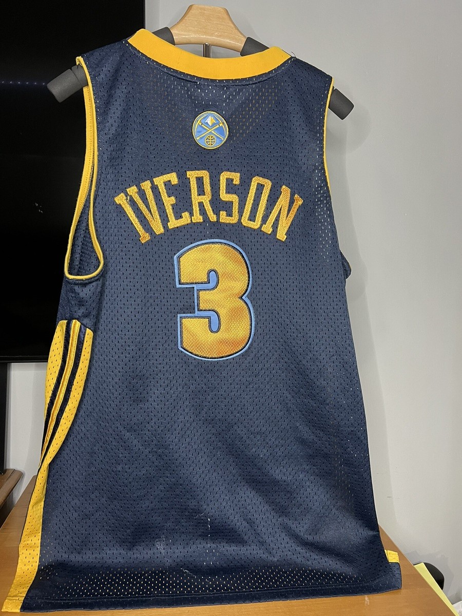 Allen Iverson Denver Nuggets Adidas NBA Authentics Swingman Jersey