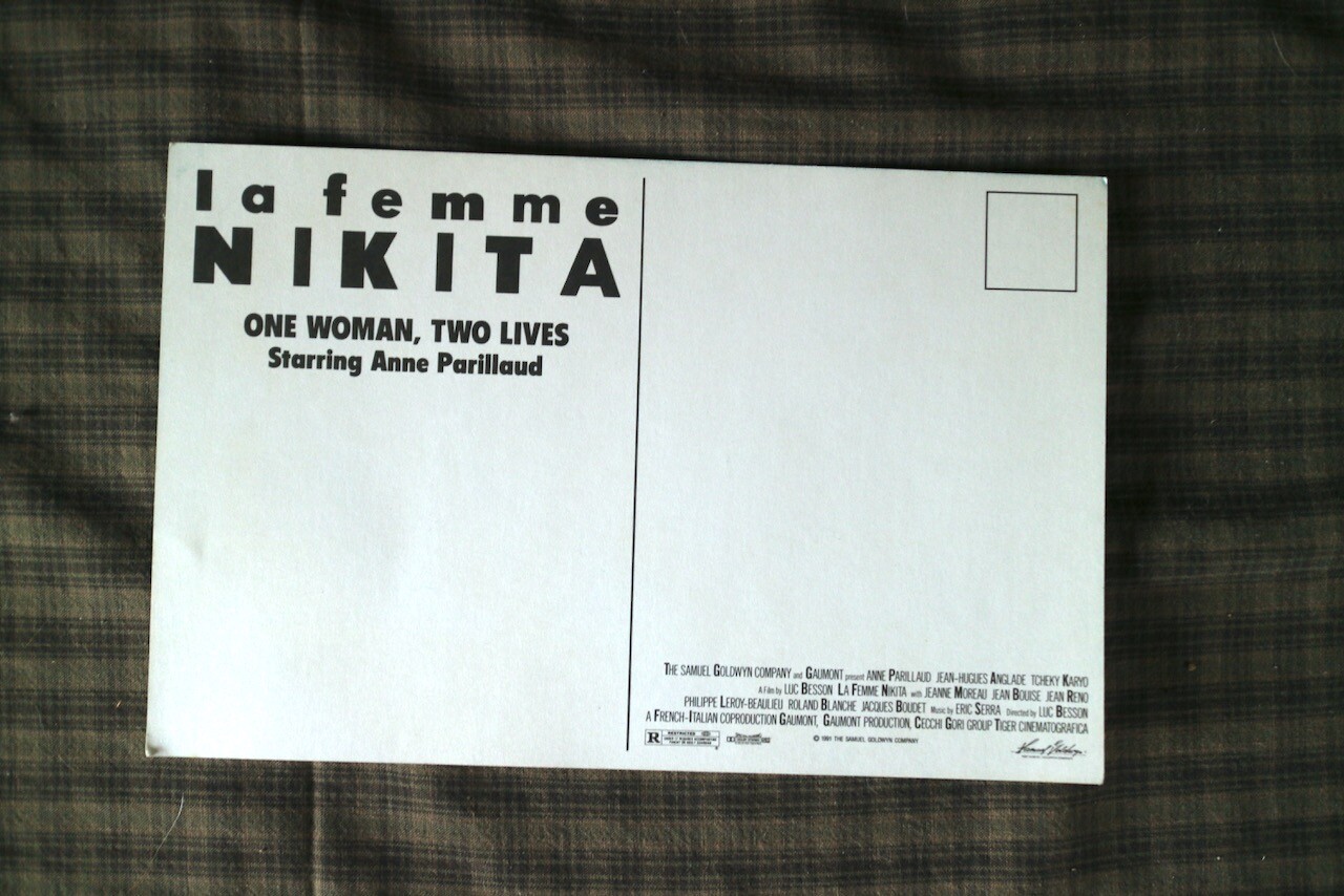 Postcard La Femme Nikita Anne Parillaud Movie Luc Besson Desert Eagle