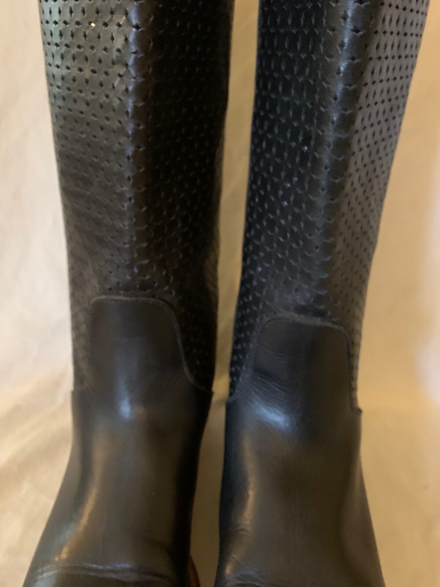 Vera Gomma Italy black perforated boot size 37. US 7 | eBay Vera Gomma Italy black perforated boot size 37. US 7 | eBay
