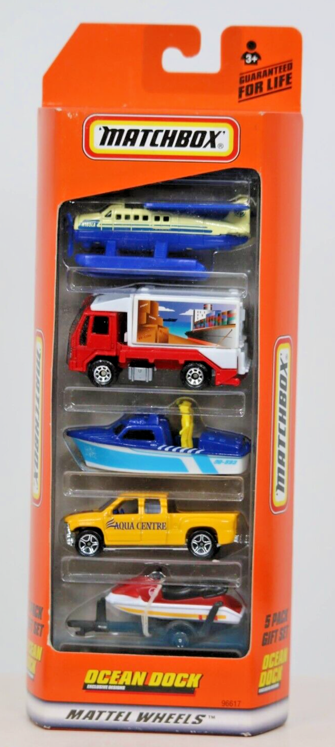 Vintage Matchbox Diecast 5 Pack Gift Set OCEAN DOCK 1999 NIB Mattel 1:64 Scale