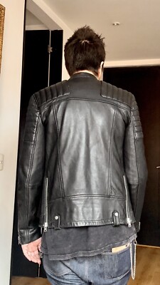 All Saints Sheep Leather Jacket Jasper Biker Black Quilted XS | eBay