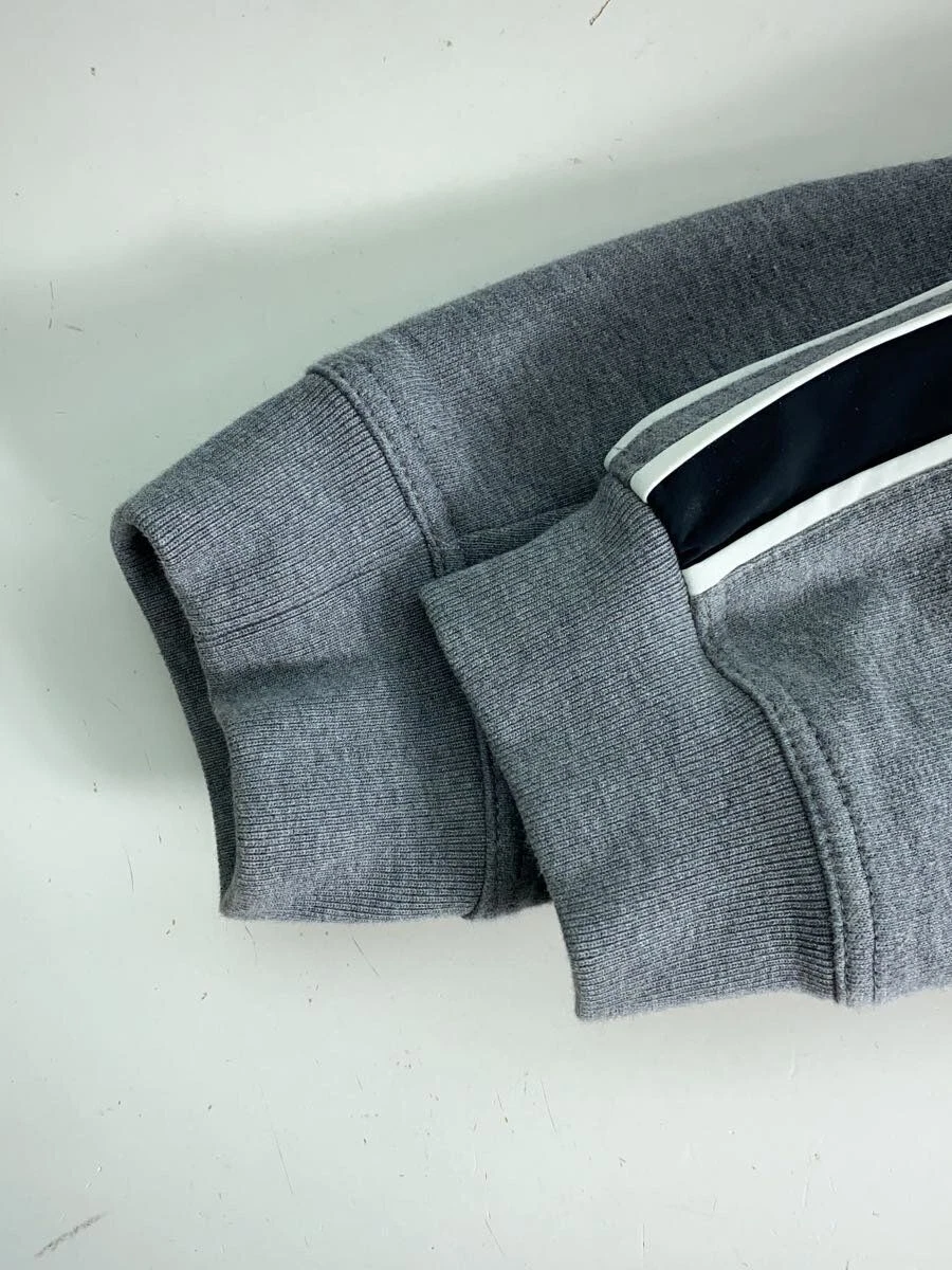 HERMÈS Felpa con cappuccio HERMES Run H Zip XL cotone grigio tinta unita usata