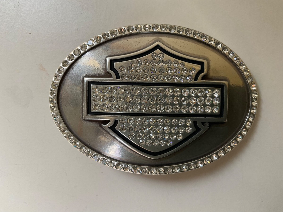 Harley-Davidson Silver Oval Belt Buckle with Gold Accents 915e6ed1-9986-4409-a45a-  main image 3