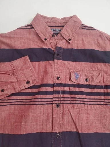 U.S. Polo Assn. Men's Long Sleeve Button Up Casual Shirt, M