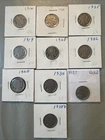 Readable Date Buffalo Nickels--10 Coin Lot All Different Dates and Condition BN1
