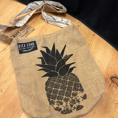 Brand New Rice Love Pineapple Buy A Bag Feed A Family Tote Crossbody Bag