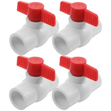4 Pcs Valve Fittings PVC 2 Way 32 mm Water Purifier Shut Off Valves