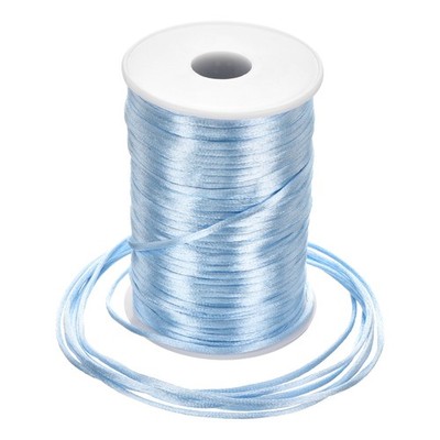 Nylon Satin Cord 2.5mm, 109 Yard Nylon String for Bracelet Sky Blue