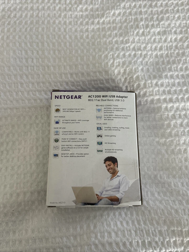 Netgear AC1200 WiFi USB Adapter A6210 Dual Band, USB 3.0 802.11ac - Image 3 of 3