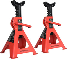 Steel Jack Auto Stands with 6,000 Lb or 3 Ton 2.7 Metric Ton Capacity, 1 Pair,