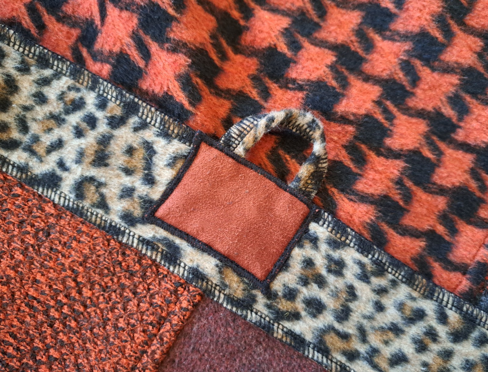 ALI MILES PATCHWORK WOOL BLEND SWEATER CARDIGAN S… - image 6