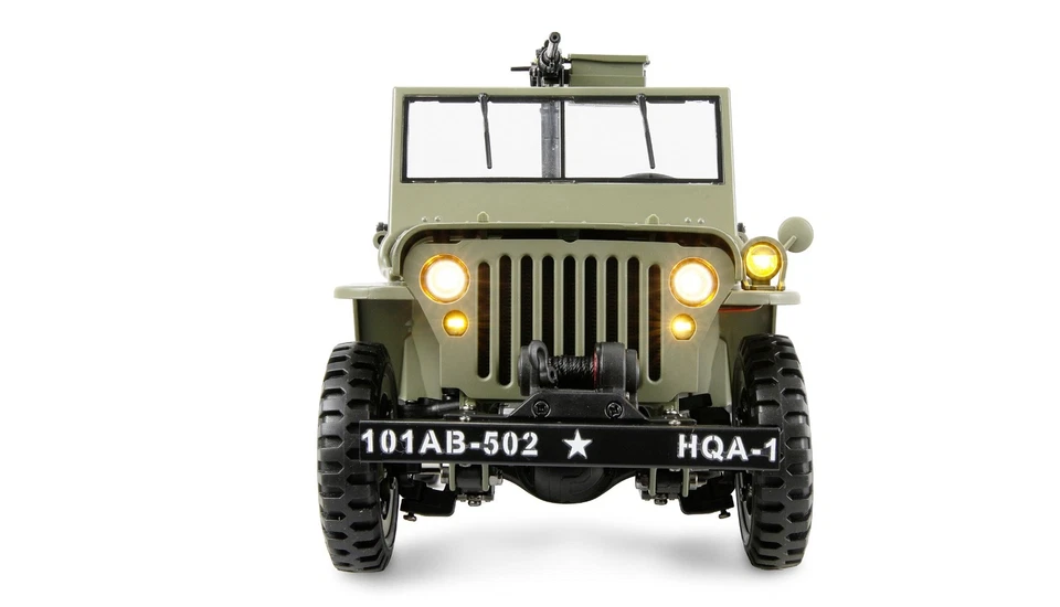 JEEP WILLYS MB MILITARY SCALE CRAWLER 4WD 1:14 RTR 2-GANG LED LICHT AMEWI 22737 - Bild 3 von 4