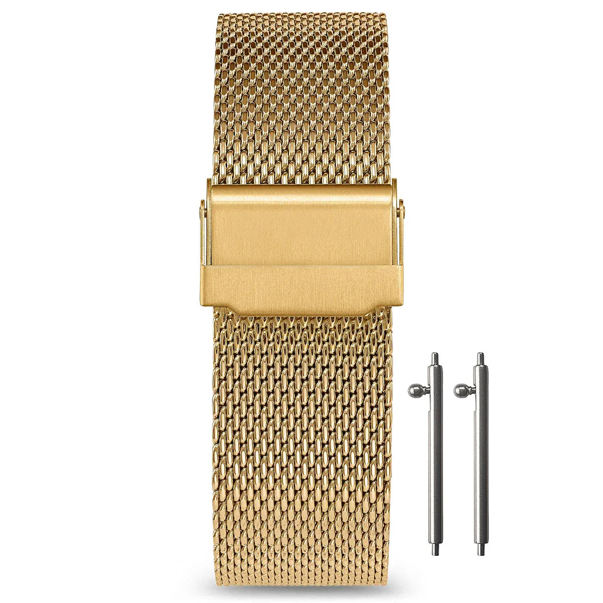 Bracelet montre milanais 13mm gold en maille mesh 0.6mm avec fixations rapides