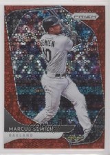 2020 Panini Prizm Tier II Quick Pitch Red Donut Circle 55/99 Marcus Semien 9o3