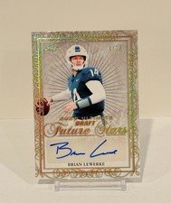 2020 Leaf Ultimate Draft Brian Lewerke Future Stars Gold Spectrum Auto 3/10 🔥