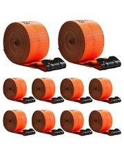 Heavy Duty 4x30 Cargo Straps 6000 Lbs Load Capacity With Steel Hook 10 Pack