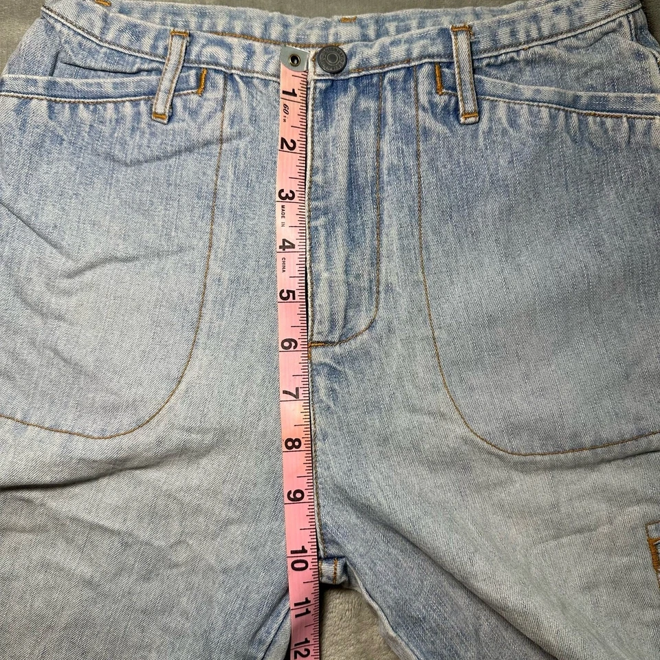 Pantalones de mezclilla Y2K Unionbay capri para niñas talla 14 *23x18,5 lavado claro pierna ancha informales Foto 4 de 4