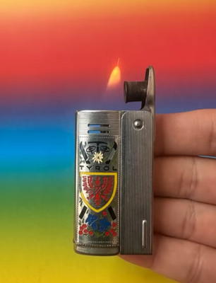 Vintage IMCO 6800 Stremline Benzin Feuerzeug Emaille Funktioniert