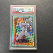 Kanno Tomoyuki 2025 Topps Chrome TEAL PSA10 Baseball Card Japan