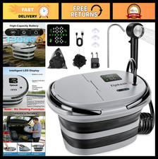 Portable Camping Shower 20L Bucket, 13000mAh Battery, High-Pressure, LED Display