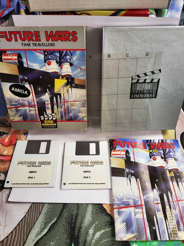 VINTAGE AMIGA GAME RARE FUTURE WARS TIME TRAVELLERS BOXED WITH MANUAL