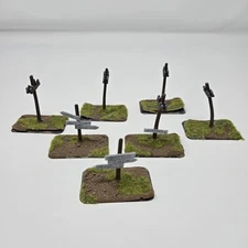 Battlefront Flames of War Telegraph Poles and Sign Post (XX703) Painted Rare OOP