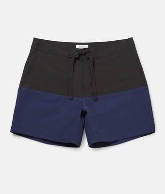 Saturday's NYC Men's Ennis Colorblock Board Short Navy Blue and Gray Size 30