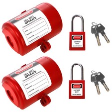 2 Pack Electrial Plug Lock for Lockout Tagout, OSHA Compliant Electrical Plug Lo