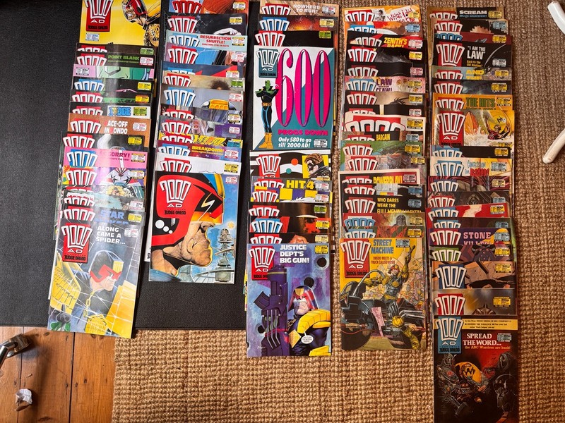 2000AD Comics Job Lot 556-631 COMPLETE Run 76 Issues Judge Dredd 1988-1989