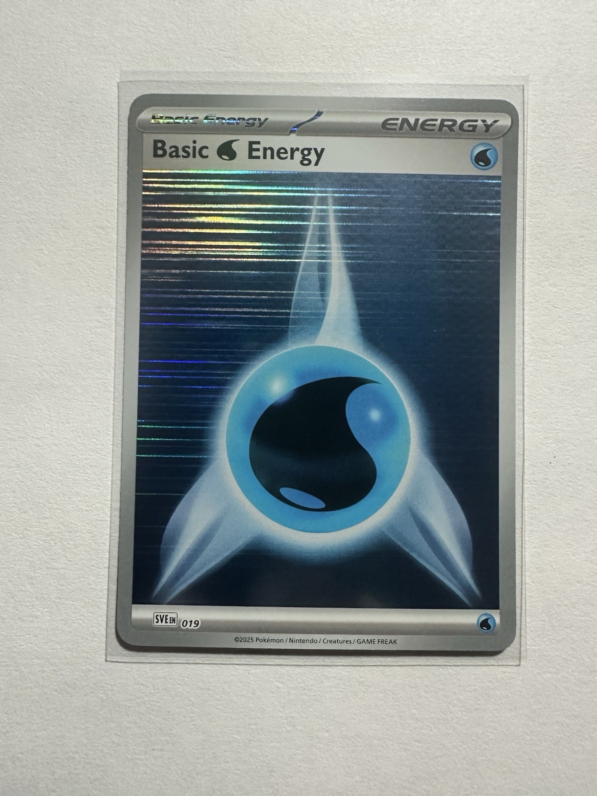 Pokémon TCG Water Energy Scarlet & Violet Holo Card Basic Cosmos Holo