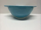 Vtg PYREX Glass #442 Solid Turquoise /Aqua Blue NESTING Mixing Bowl 1.5 Qt