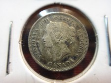 1901 Canada .925 Silver Five 5 Cents 5c KM#2 Victoria - Free S&H USA