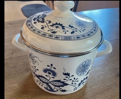 5 L Beka Topf emailliert emallie induktion Vintage Zwiebelmuster