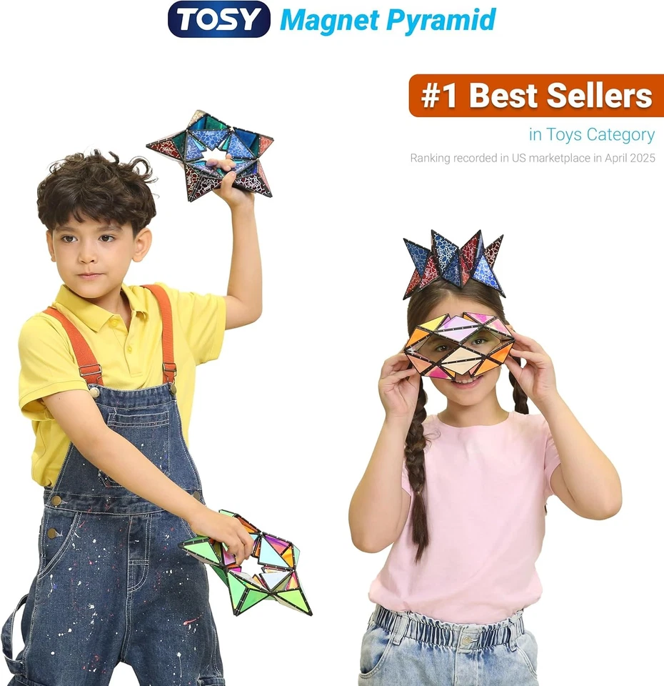 TOSY Magnet Pyramid Glow - 1 Cube Transforms into 1 Billion Shapes, 12  - Image 2 of 4
