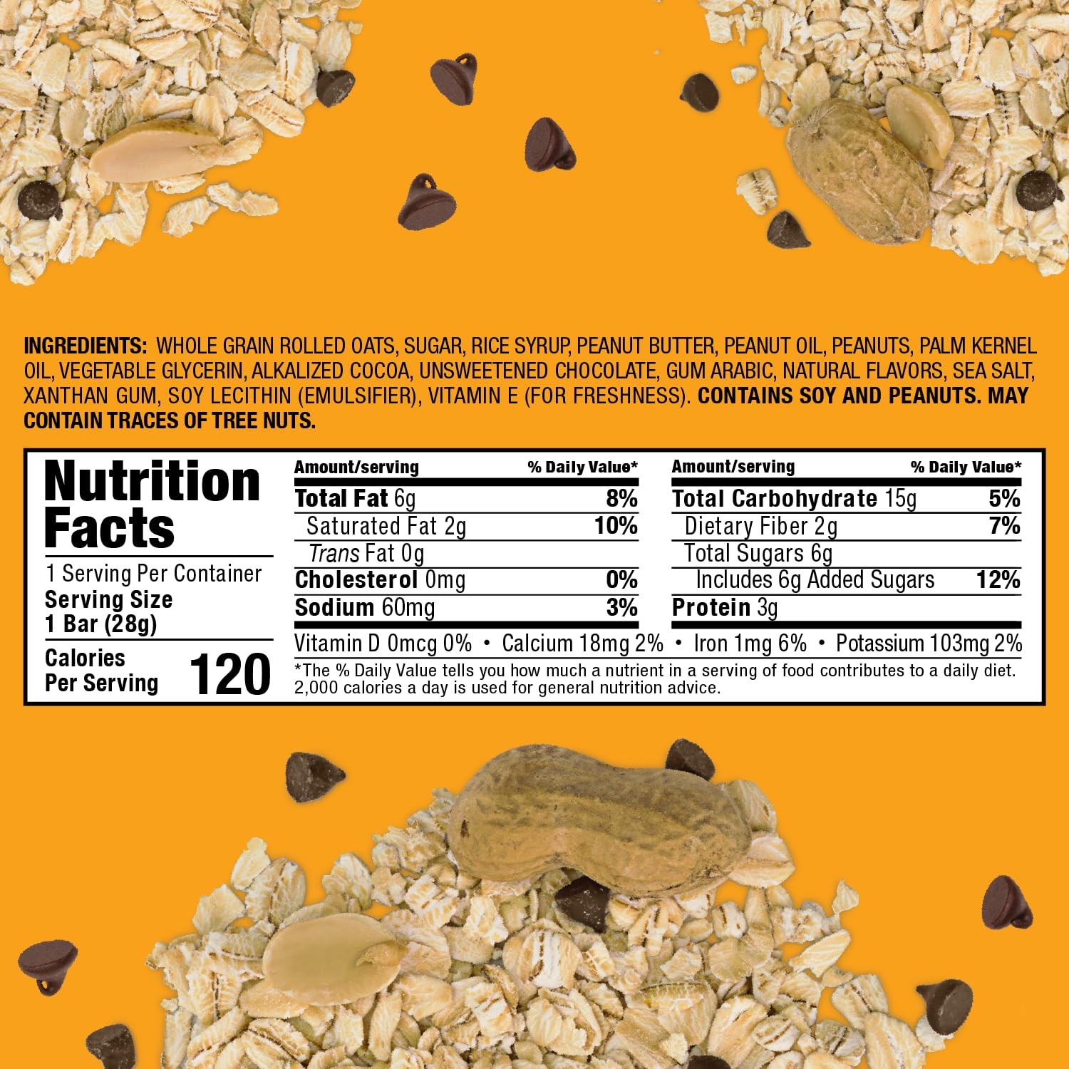 Bobo's Chocolate Dipped Snack Bar Vegan Gluten Free Dairy Free 30 Count