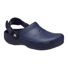 Crocs at Work Unisex Classic Slip Resistant Work Clog Navy  No Import Fees