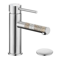 Bathroom Faucet with Bulit-in Water Filter, YardMonet Brushed Nickel Bathroom...