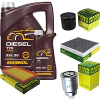 Mann Inspektionspaket 6L Mannol Diesel TDI 5W-30 FüR Nissan X-Trail 2.2 Dci 4X4