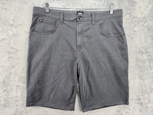 VANS pantaloncino uomo 38 x 10 5 grigio piatto davanti skateboard performance loghi ottime condizioni