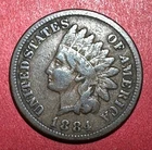 1884 US Indian Head Cent! VG/FINE Details! Old US Coin!