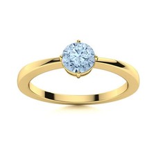 Natural Aquamarine New Solitaire Throat Chakra Ring Jewelry Sterling Silver