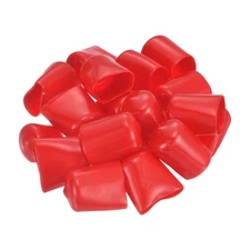 50pcs Rubber End Caps 20mm ID PVC Tube Bolt Cover Screw Protectors Red