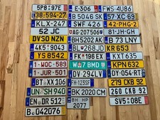 Europe European License Plates - Many Countries Available - Good Condition