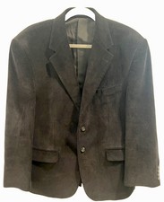 Lauren Ralph Lauren Black Corduroy Sport Coat Blazer Men's 42S 100 Cotton